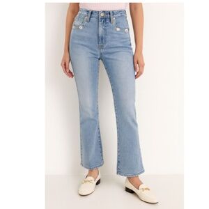 MISS SIXTY Silk Blend Denim Light Blue Flare Jeans W26